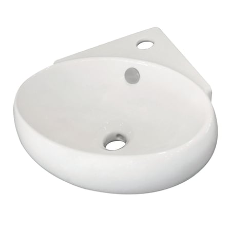 Fauceture EVC15154 Corner Bathroom Sink, White EVC15154